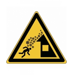 Ostrzeżenie przed spadającą z dachu lawiną – Znak bezpieczeństwa – ISO 7010, W/W040/NT-ALU-TRI100/1-B