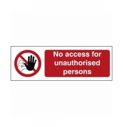 Znak bezpieczeństwa – Zakaz wstępu dla osób nieupoważnionych, P/PIC209/EN205-PP-450X150MM/1-B