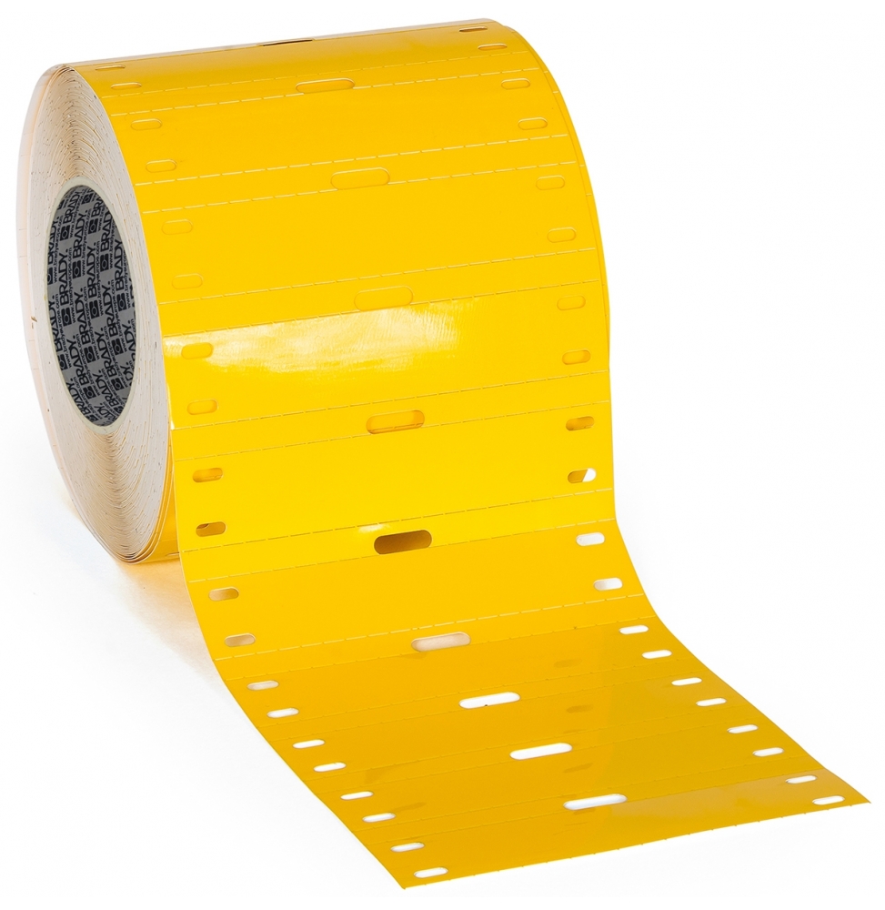Przywieszki do kabli poliestrowe żółte THT-7515-7598-YL wym. 75.00 mm x 15.00 mm, 1000 szt.