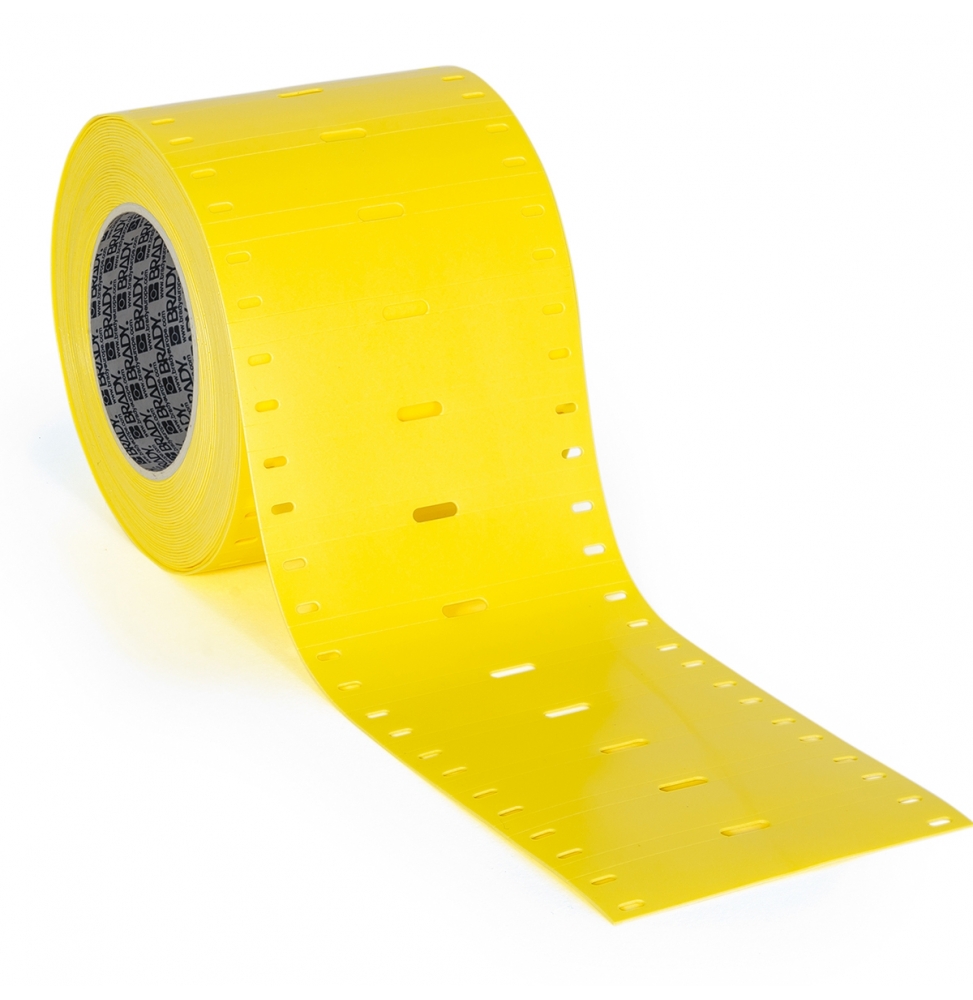 Przywieszki do kabli poliuretanowe żółte THT-7515-7643-YL wym. 75.00 mm x 15.00 mm, 500 szt.