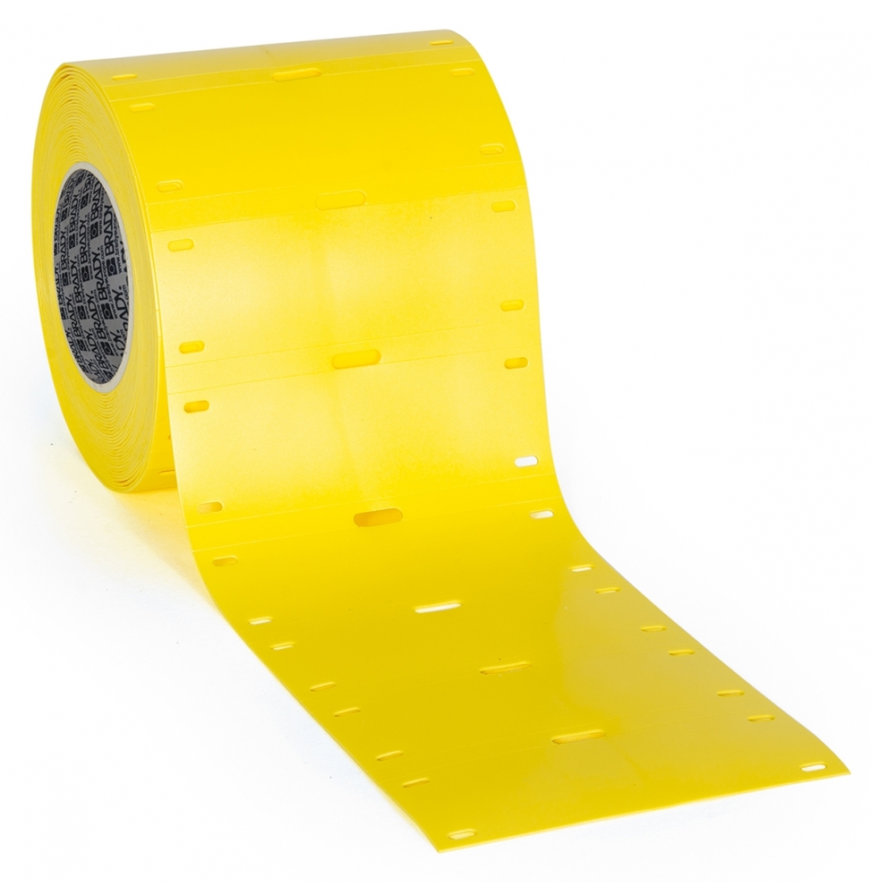 Przywieszki do kabli poliuretanowe żółte THT-7525-7643-YL wym. 75.00 mm x 25.00 mm, 250 szt.