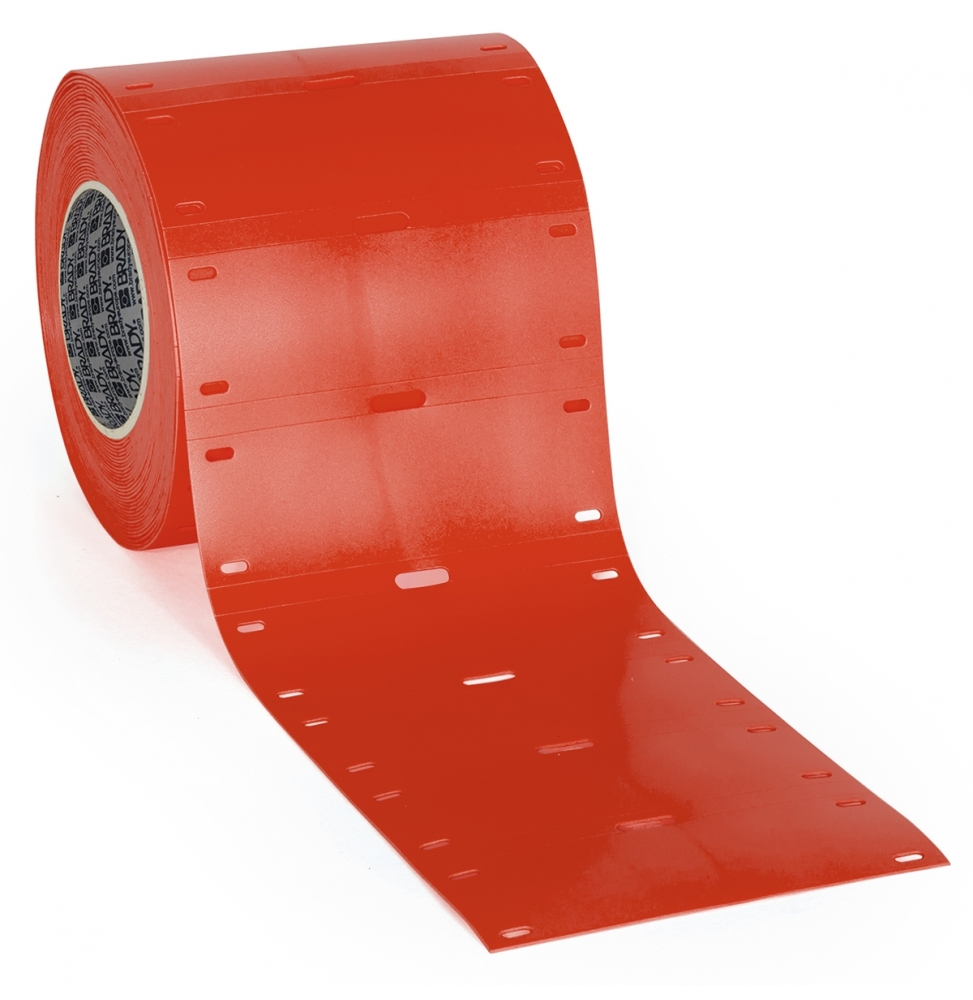 Przywieszki do kabli poliuretanowe czerwone THT-7525-7643-RD wym. 75.00 mm x 25.00 mm, 250 szt.