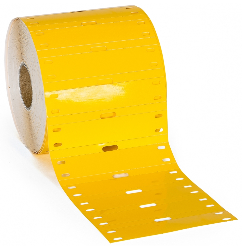 Przywieszki do kabli poliestrowe żółte BPT-7515-7598-YL wym. 75.00 mm x 15.00 mm, 1000 szt.