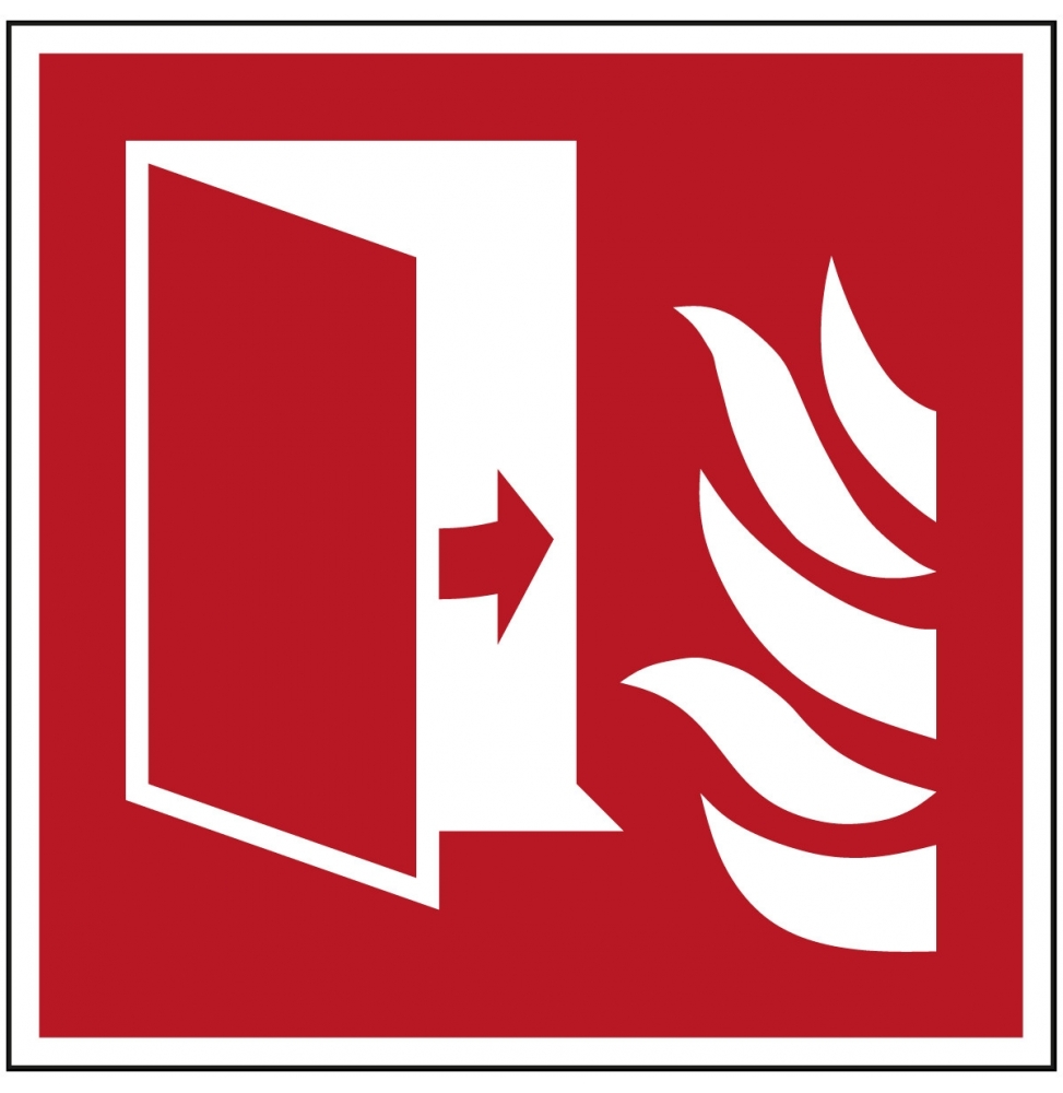 Znak bezpieczeństwa ISO – Drzwi przeciwpożarowe, F/F007/NT/PE-148X148-1