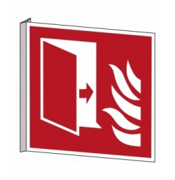 Znak bezpieczeństwa ISO – Drzwi przeciwpożarowe, F/F007/NT/BIPVC-151X151-1