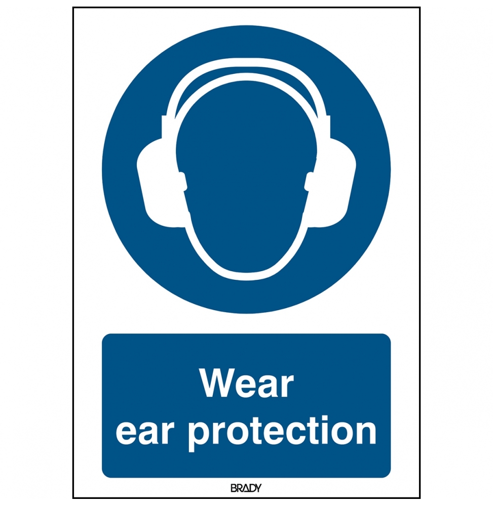 Znak bezpieczeństwa ISO – Nakaz stosowania ochrony słuchu, M/M003/EN271/TM-210X297-1