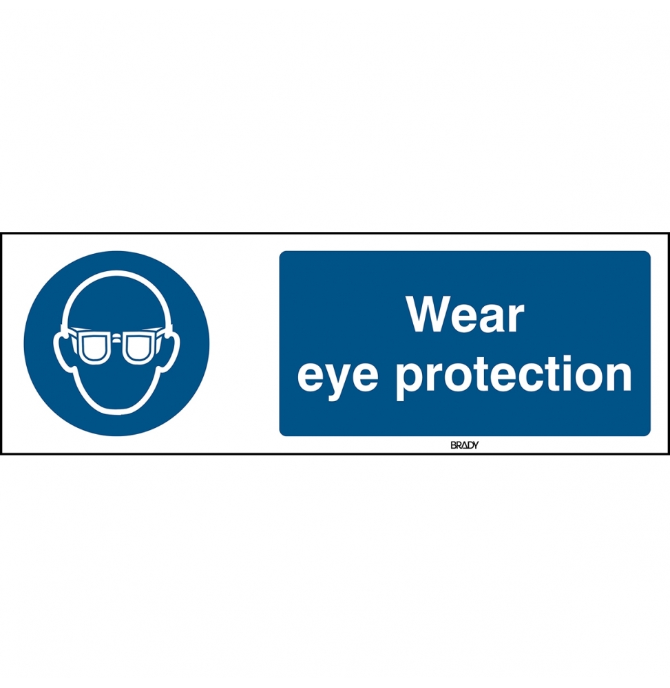 Znak bezpieczeństwa ISO – Nakaz stosowania ochrony oczu, M/M004/EN273/TM-297X105-1