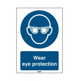 Znak bezpieczeństwa ISO – Nakaz stosowania ochrony oczu, M/M004/EN273/TM-210X297-1