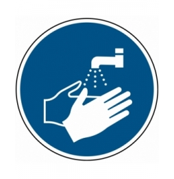 Znak bezpieczeństwa ISO – Nakaz mycia rąk, M/M011/NT/TM-DIA100-1
