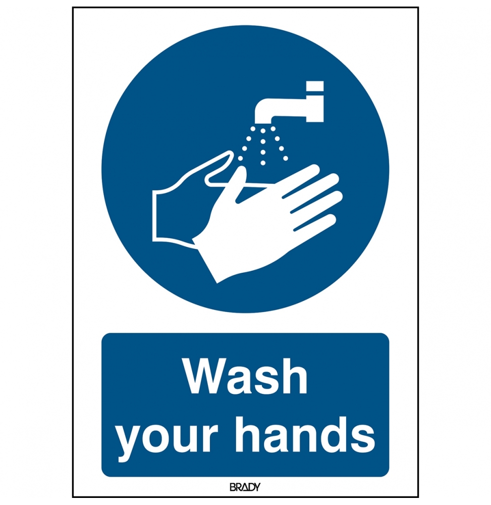 Znak bezpieczeństwa ISO – Nakaz mycia rąk, M/M011/EN269/TM-148X210-1