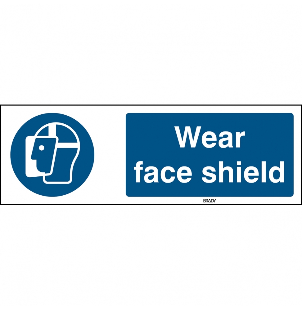 Znak bezpieczeństwa ISO – Nakaz stosowania ochrony twarzy, M/M013/EN431/TM-297X105-1