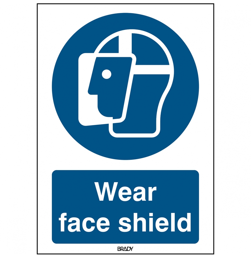 Znak bezpieczeństwa ISO – Nakaz stosowania ochrony twarzy, M/M013/EN431/TM-148X210-1