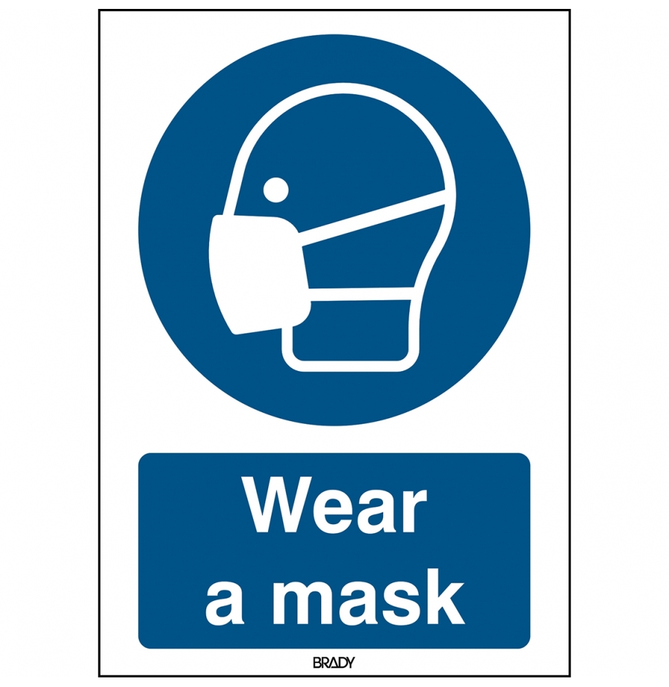 Znak bezpieczeństwa ISO – Nakaz stosowania maski przeciwpyłowej, M/M016/EN270/TM-297X420-1