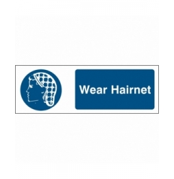 Znak bezpieczeństwa – Nakaz stosowania siatki na włosy, M/PIC286/EN407/TM-297X105-1
