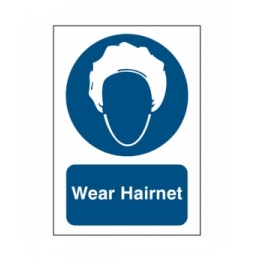 Znak bezpieczeństwa – Nakaz stosowania siatki na włosy, M/PIC269/EN407/TM-210X297-1