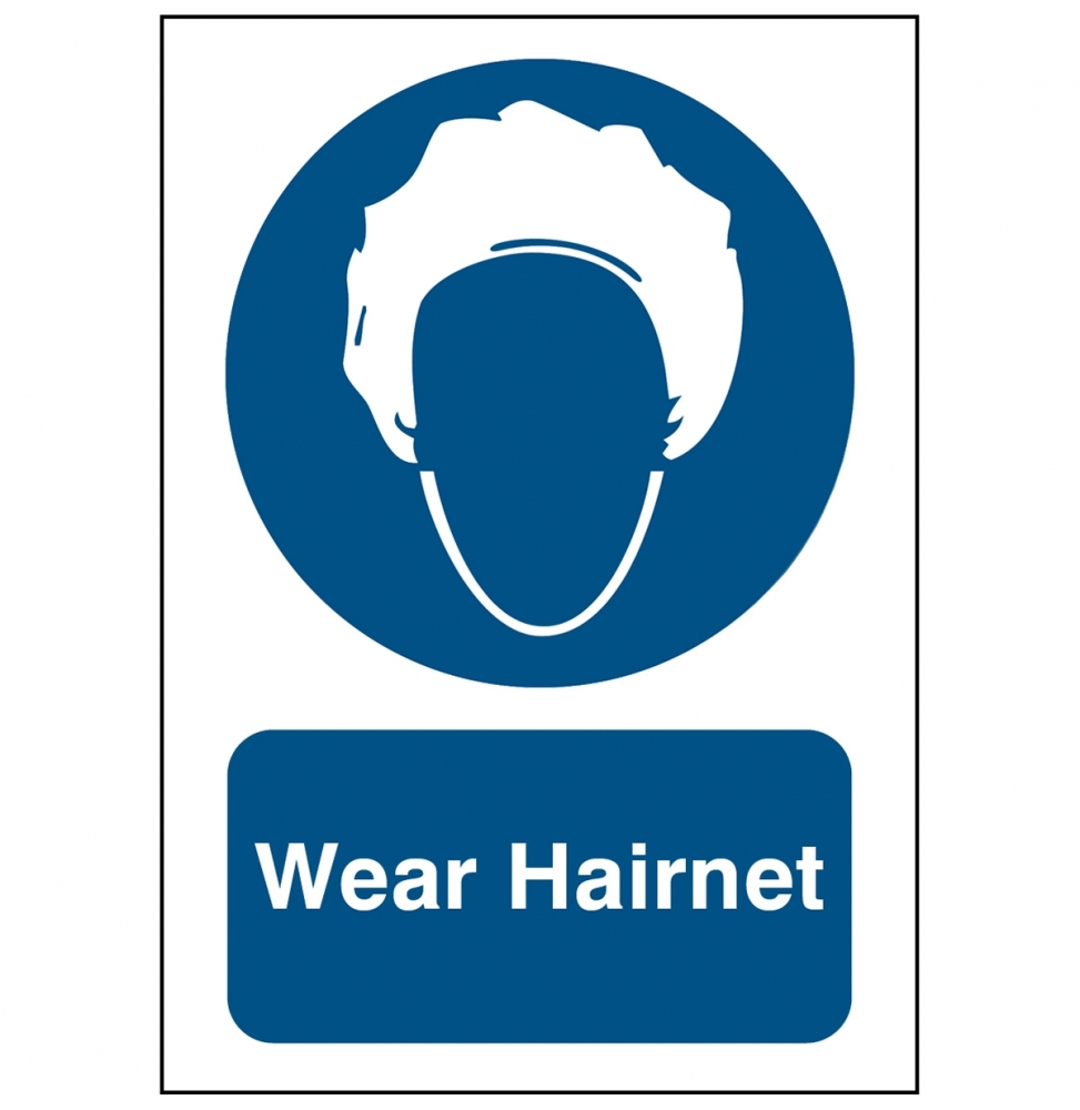 Znak bezpieczeństwa – Nakaz stosowania siatki na włosy, M/PIC269/EN407/TM-210X297-1
