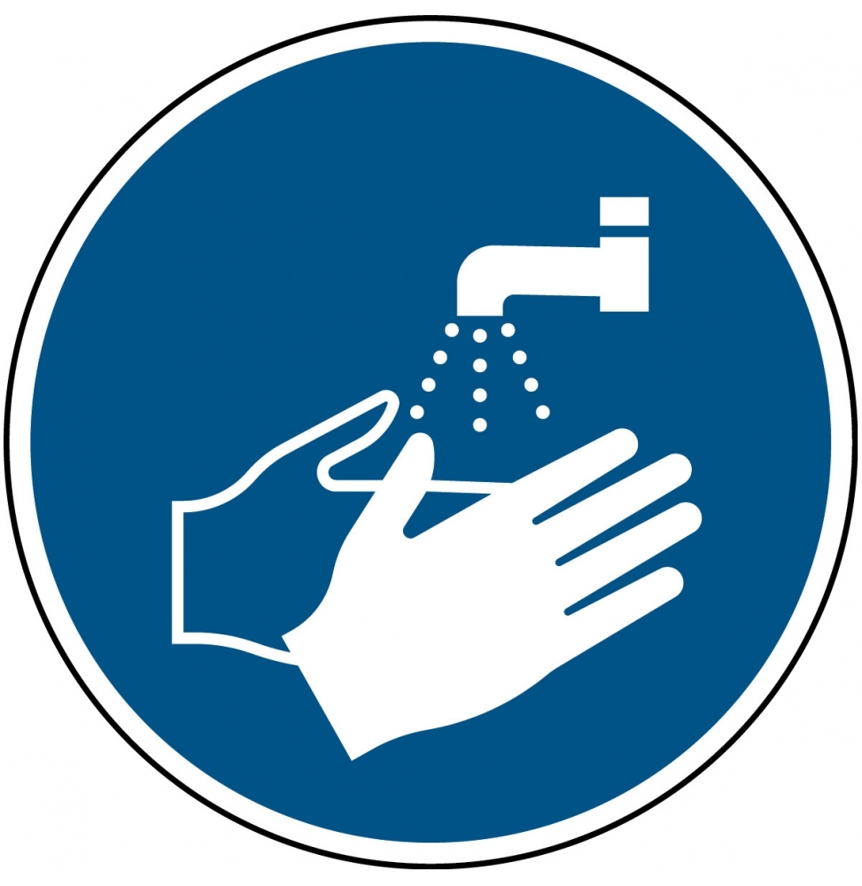 Znak bezpieczeństwa ISO – Nakaz mycia rąk, M/M011/NT/TWM-DIA200-1