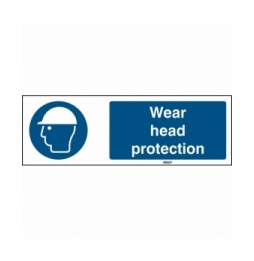 Znak bezpieczeństwa ISO – Nakaz stosowania ochrony głowy, M/M014/EN278/TWM-150X50-1
