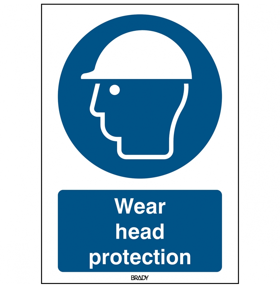 Znak bezpieczeństwa ISO – Nakaz stosowania ochrony głowy, M/M014/EN278/TWM-148X210-1