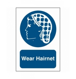 Znak bezpieczeństwa – Nakaz stosowania siatki na włosy, M/PIC286/EN407/TWM-210X297-1