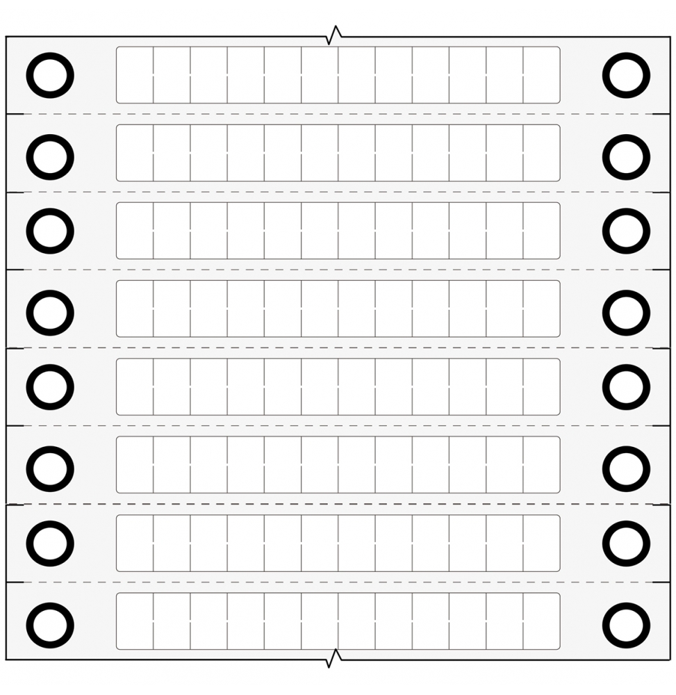 Etykiety z tkaniny nylonowej białe TB-T5/8-499-10 wym. 5.08 mm x 7.95 mm, 10044 szt.