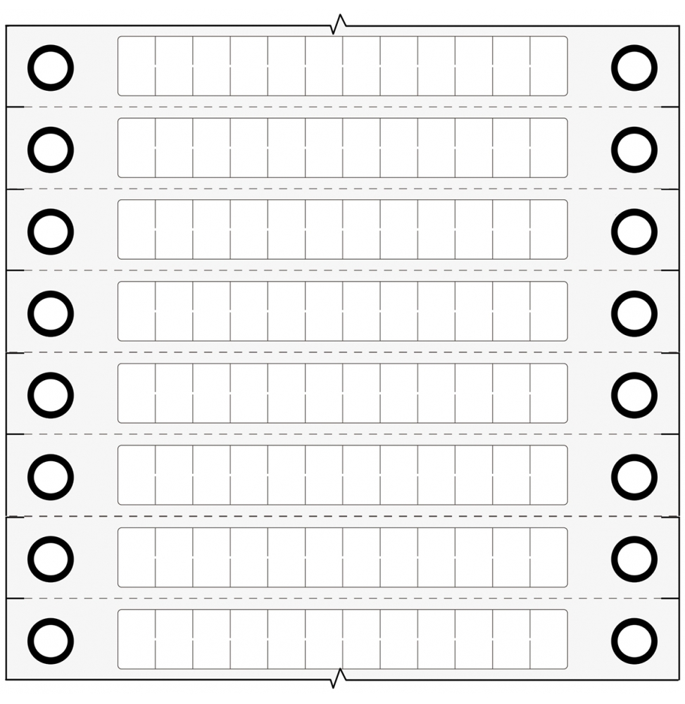 Etykiety z tkaniny nylonowej białe TB-T5/10-499-10 wym. 5.08 mm x 10.00 mm, 10212 szt.