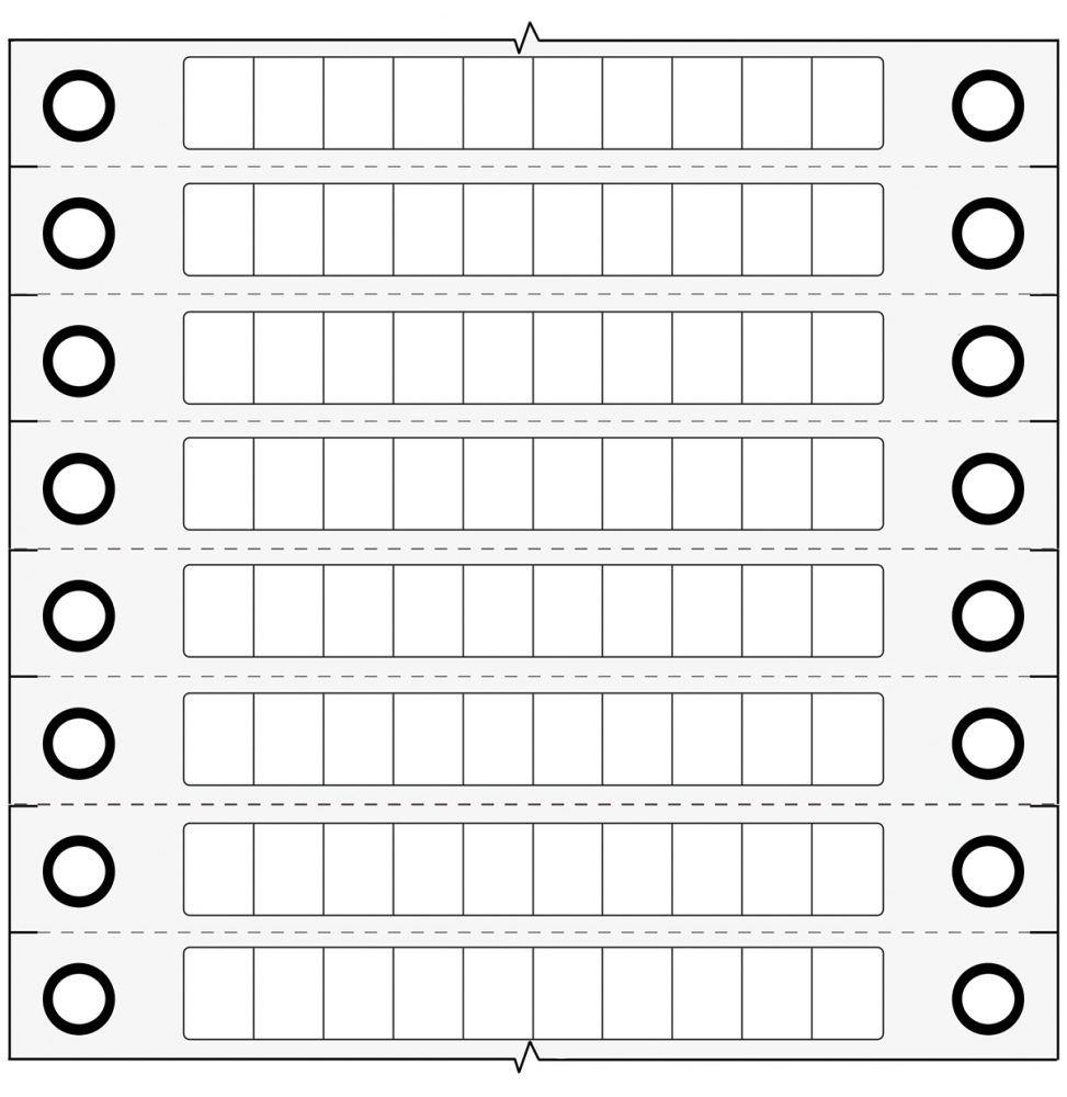 Etykiety z tkaniny nylonowej białe TB-T6/10-499-10 wym. 6.00 mm x 10.00 mm, 10120 szt.