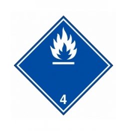 Znak transportowy – ADR 4.3b – Substancja łatwopalna w stanie mokrym, ADR 4.3B-200*200-B7541