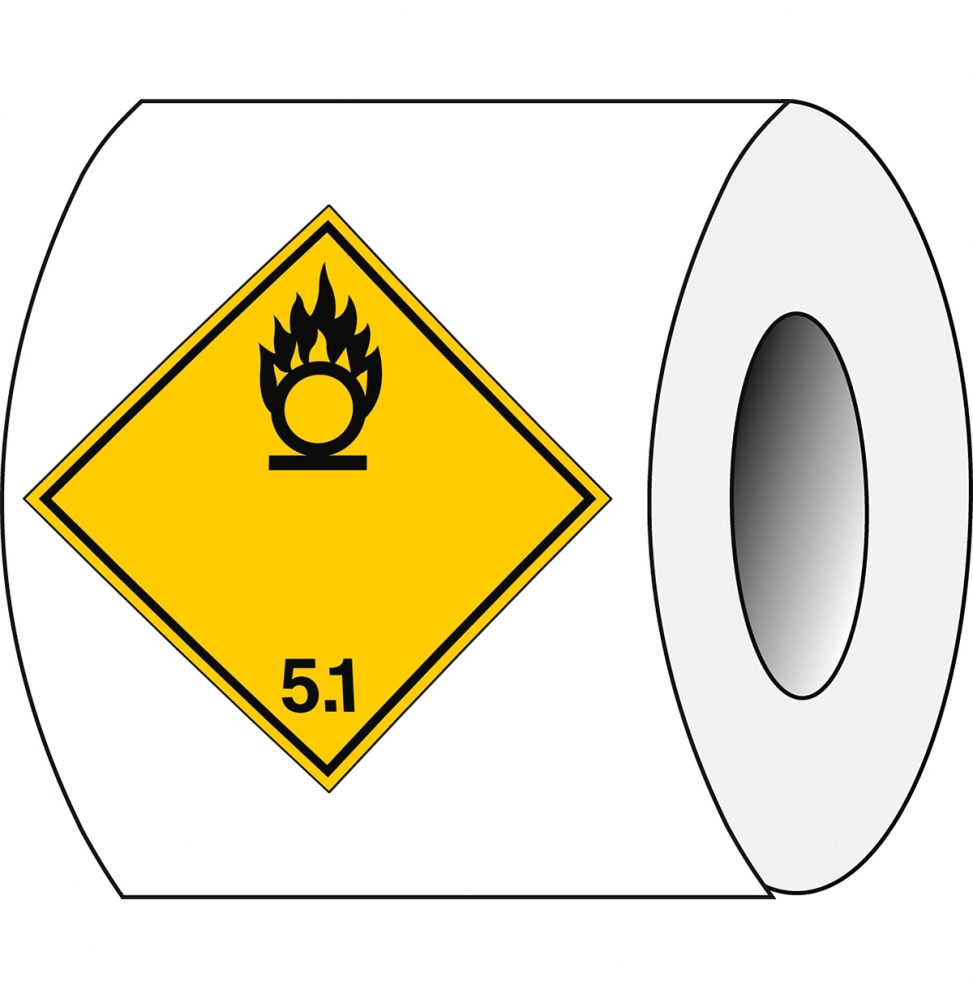 Znak transportowy – ADR 5.1 – Substancja utleniająca (250szt.), ADR 5.1RL-100*100-B7541