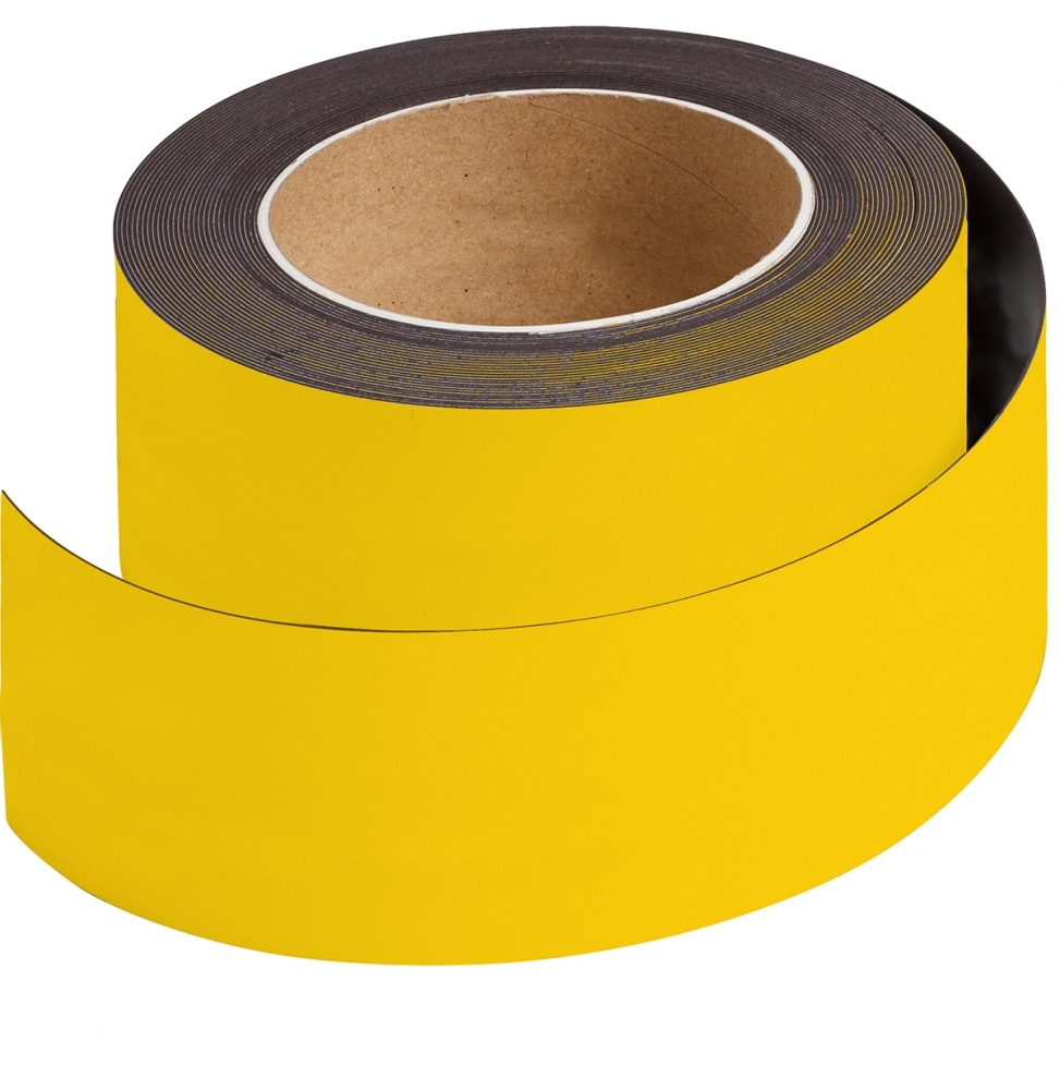 Taśma plastikowa magnetyczna żółta MAGNETIC TAPE B-859 YELLOW 80MMX10M wym. 80.00 mm x 10.00 m