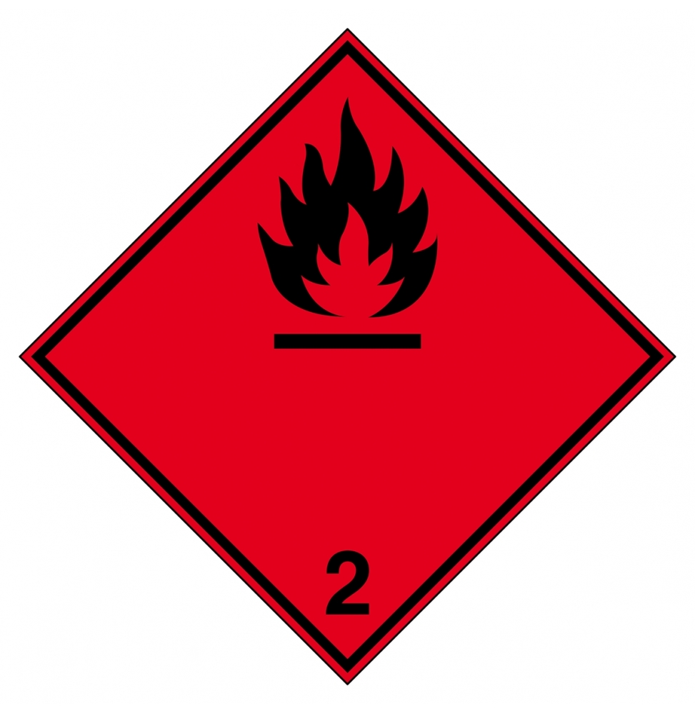 Znak transportowy – ADR 2.1 – Gaz łatwopalny, ADR 2.1A-297X297-B859