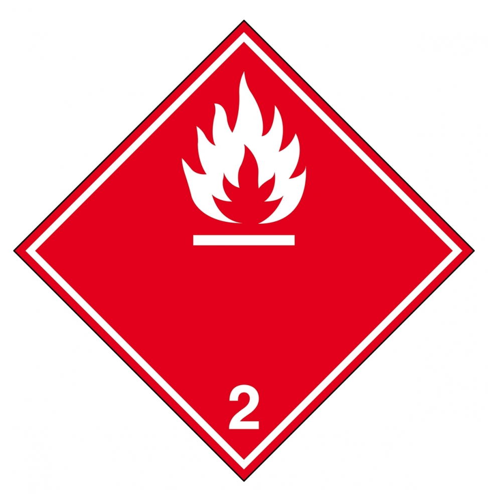 Znak transportowy – ADR 2.1b – Gaz łatwopalny, ADR 2.1B-297X297-B7541