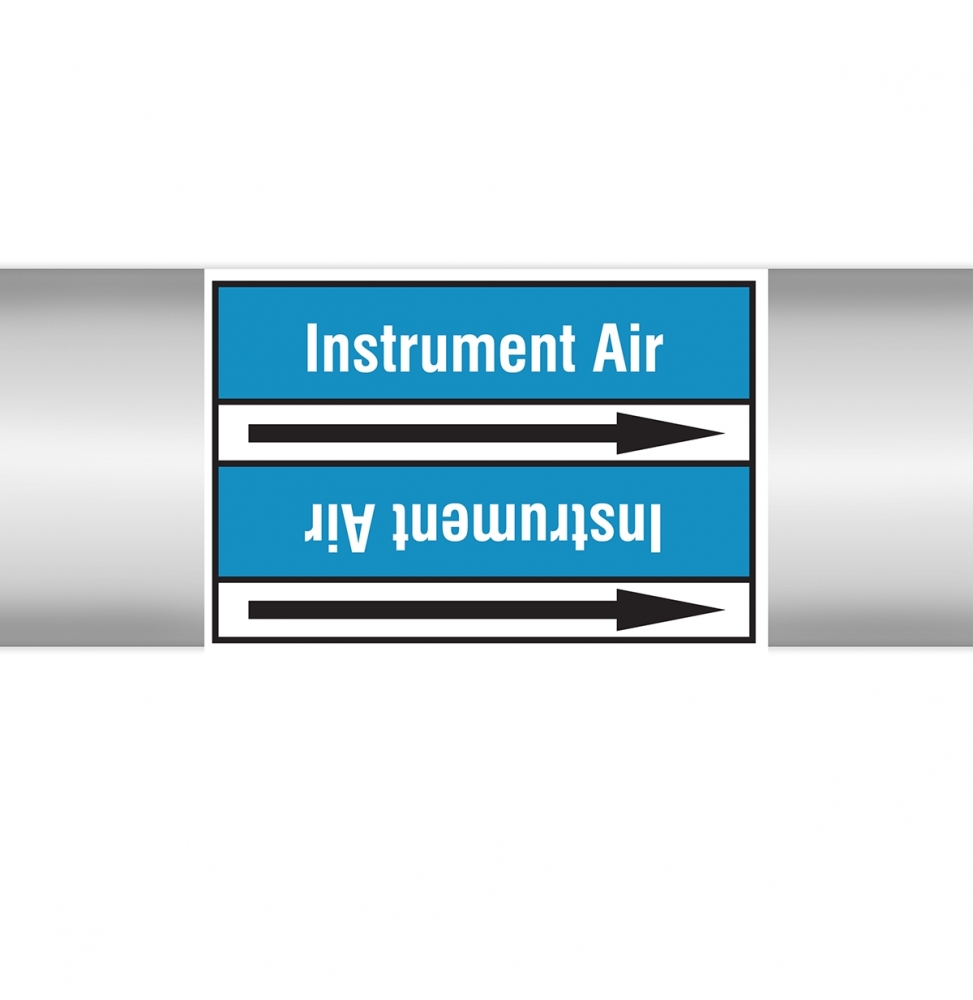 Rolka ze znacznikami rur z podklejką, bez piktogramów – Powietrze (505szt.), PME-INSTRUMENTAIR-BL3-RLL090