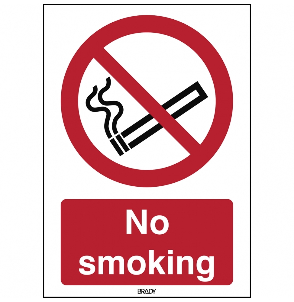 Znak bezpieczeństwa ISO - Zakaz palenia, P/P002/EN55/TWM-148X210-1