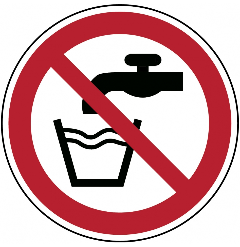 Znak bezpieczeństwa ISO – Woda niezdatna do picia, P/P005/NT/TWM-DIA100-1