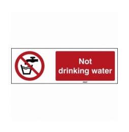 Znak bezpieczeństwa ISO - Woda niezdatna do picia, P/P005/EN224/TWM-450X150-1