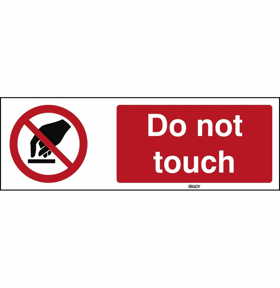 Znak bezpieczeństwa ISO - Nie dotykać, P/P010/EN164/TWM-150X50-1