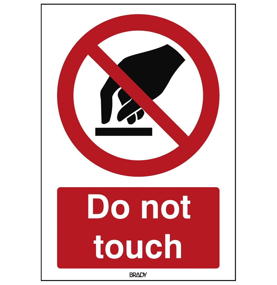 Znak bezpieczeństwa ISO - Nie dotykać, P/P010/EN164/TWM-148X210-1