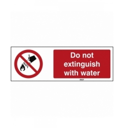 Znak bezpieczeństwa ISO - Nie gasić wodą, P/P011/EN160/TWM-297X105-1