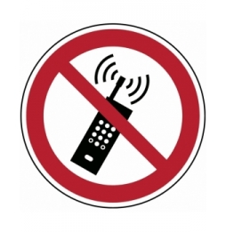 Znak bezpieczeństwa ISO – Zakaz używania telefonów komórkowych, P/P013/NT/TWM-DIA200-1