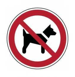 Znak bezpieczeństwa ISO – Zakaz wprowadzania psów, P/P021/NT/TWM-DIA200-1