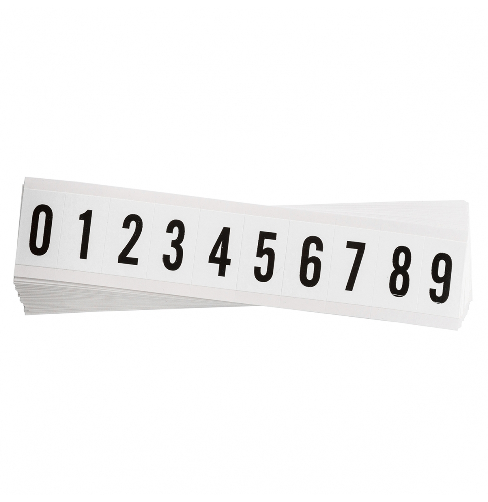 Takie same cyfry i litery na jednej karcie do stosowania w pomieszczeniach (250szt.), NL-W15-0-9