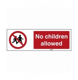 Znak bezpieczeństwa ISO - Zakaz wstępu dzieciom, P/P036/EN409/TWM-150X50-1