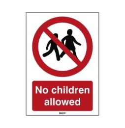 Znak bezpieczeństwa ISO - Zakaz wstępu dzieciom, P/P036/EN409/TWM-148X210-1