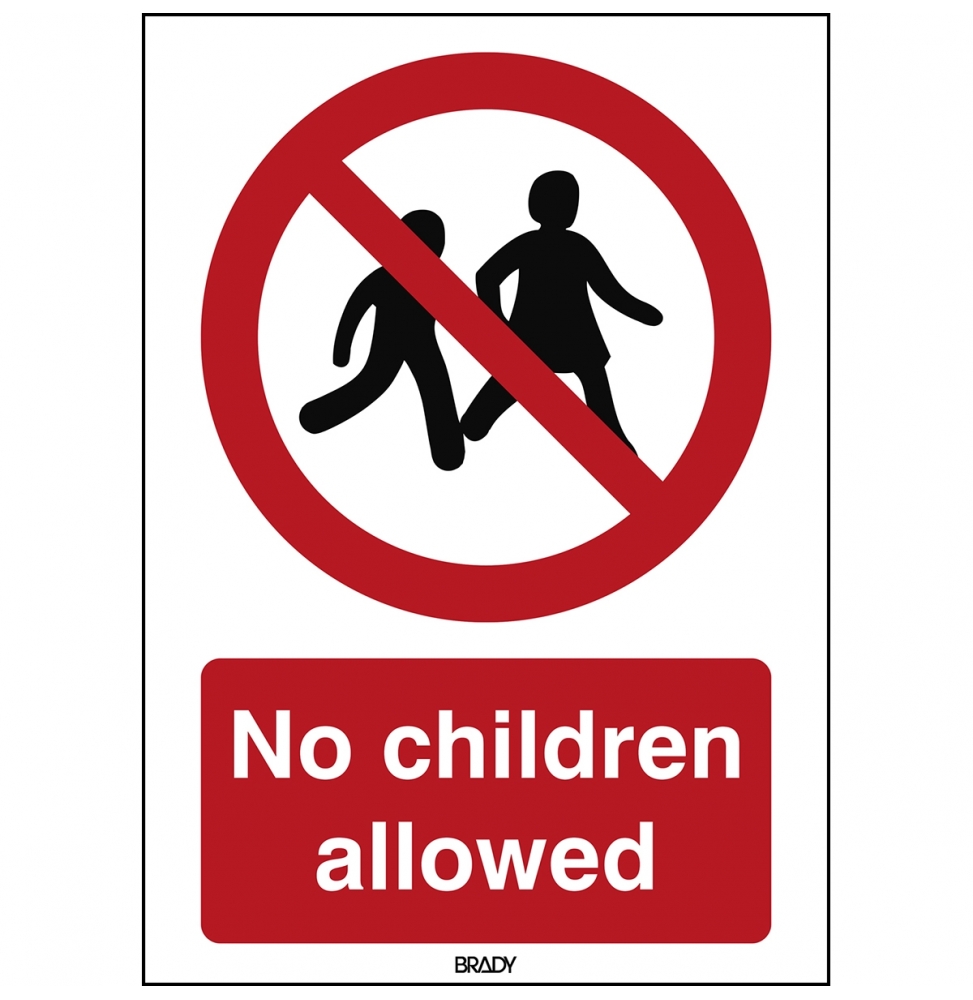Znak bezpieczeństwa ISO - Zakaz wstępu dzieciom, P/P036/EN409/TWM-210X297-1
