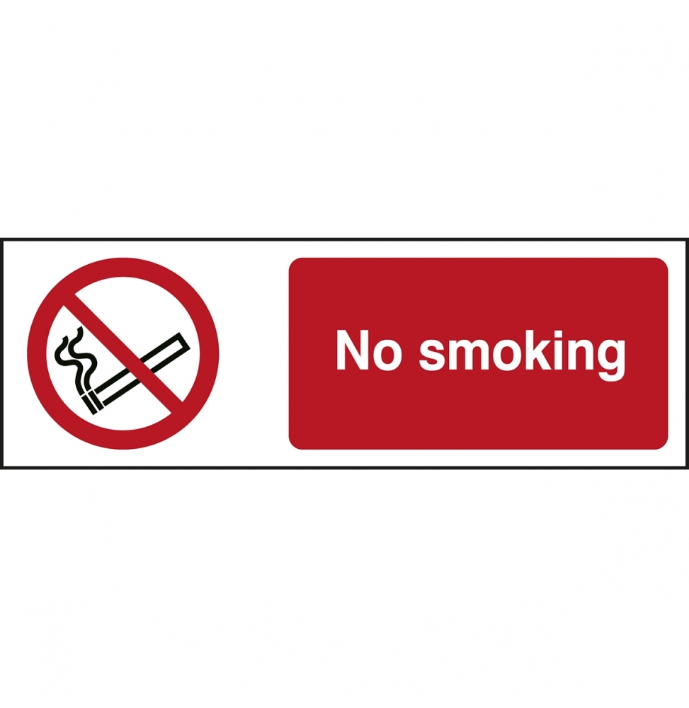 Znak bezpieczeństwa ISO – Zakaz palenia, P/P002/EN55/TW-150X50-1