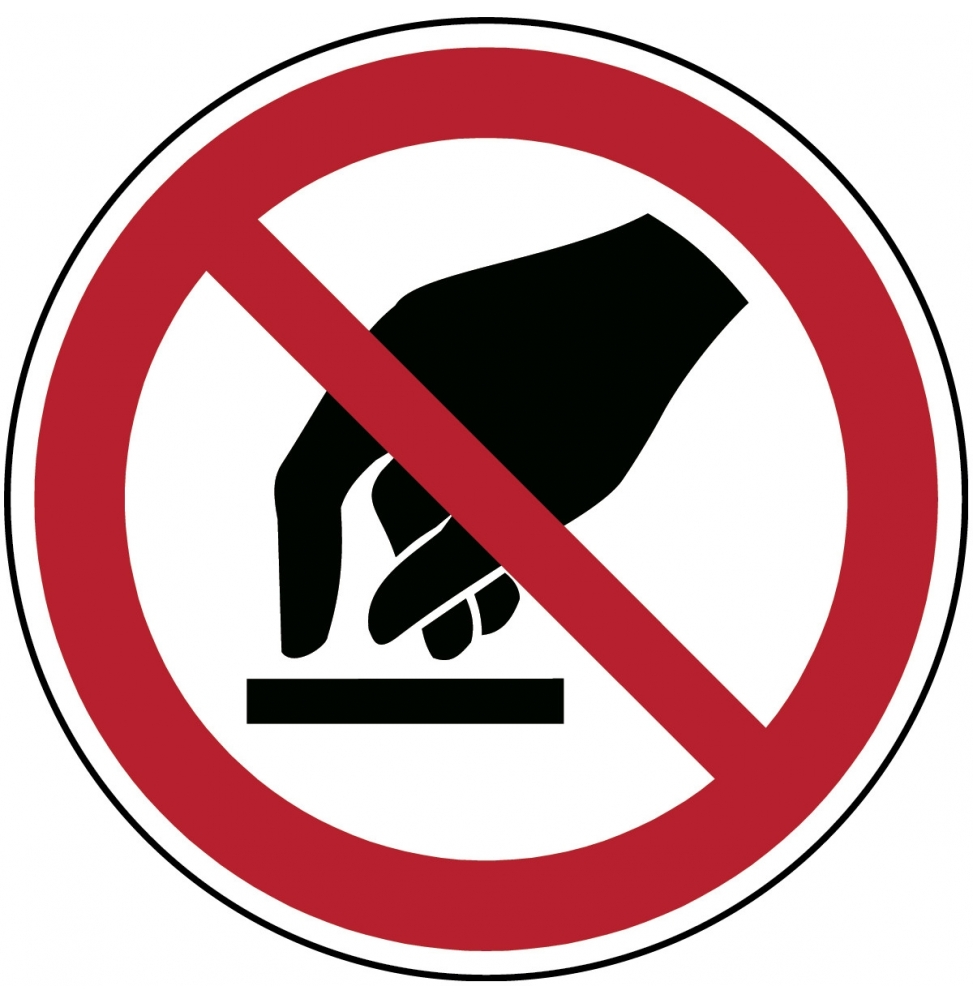 Znak bezpieczeństwa ISO – Nie dotykać, P/P010/NT/TW-DIA200-1