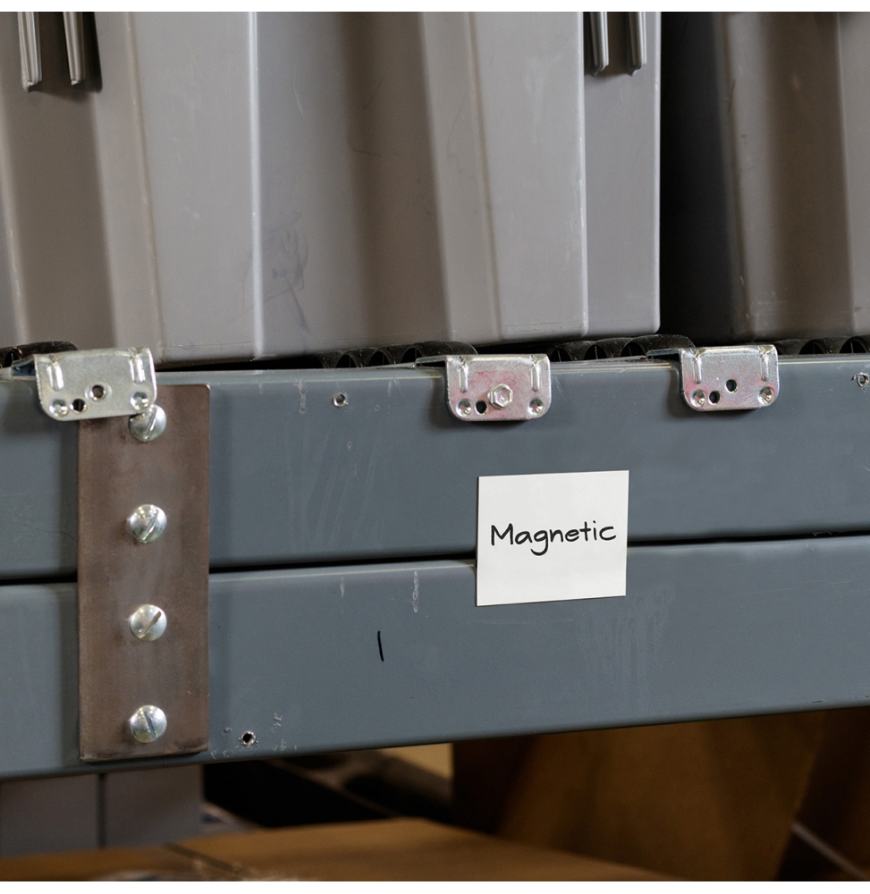 Puste etykiety magnetyczne z możliwością zapisywania (25szt.), BLANK MAGNETIC LABELS B-859 38.5X45MM