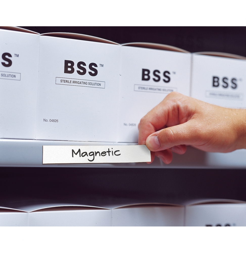 Puste etykiety magnetyczne z możliwością zapisywania (25szt.), BLANK MAGNETIC LABELS B-859 51X312MM