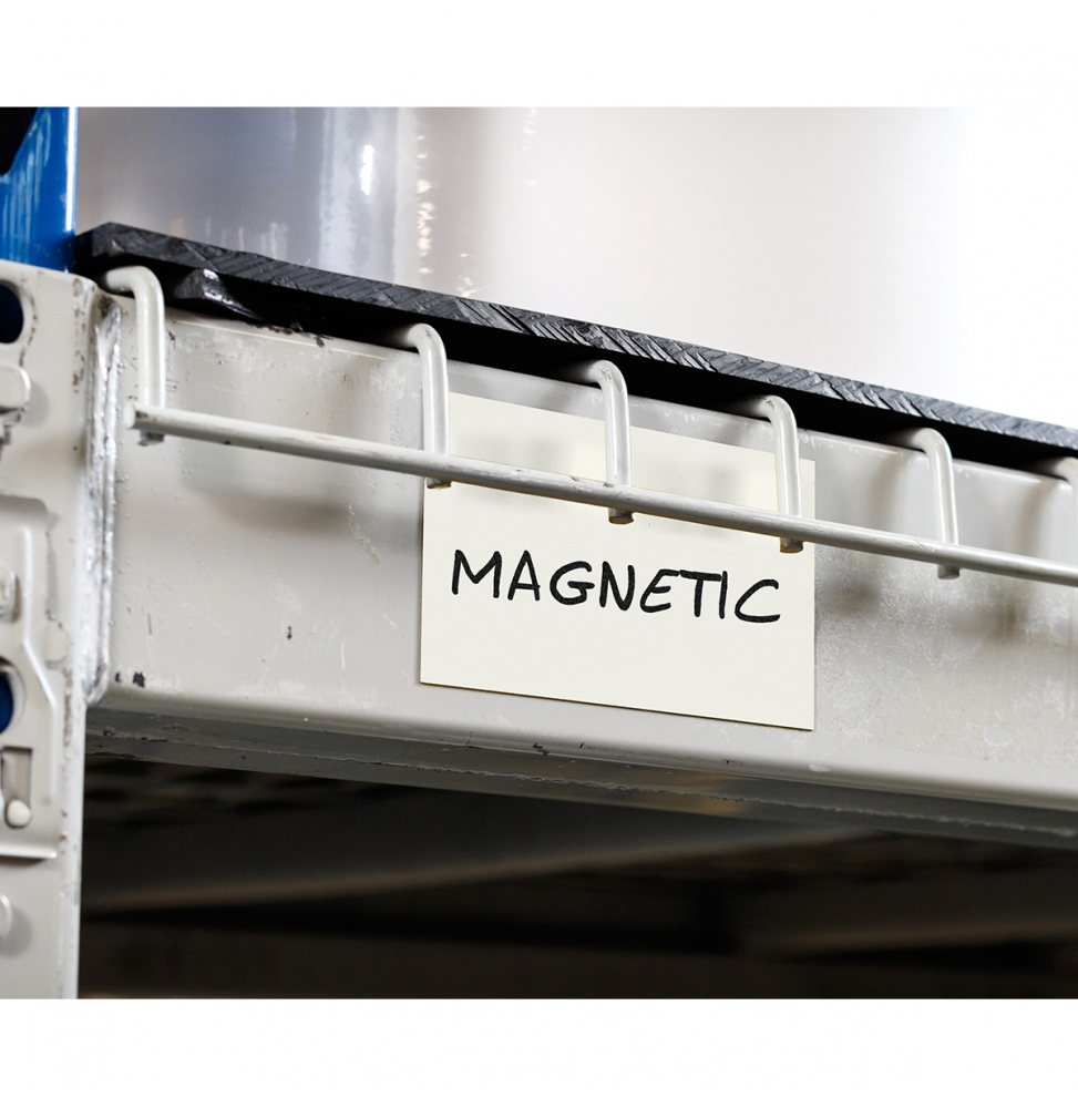 Puste etykiety magnetyczne z możliwością zapisywania (25szt.), BLANK MAGNETIC LABELS B-859 77X108MM